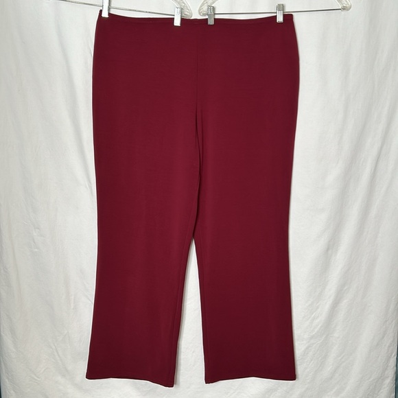 Fashion Bug Stretch Burgundy Pull On Pants Size 26-28 - Picture 1 of 10
